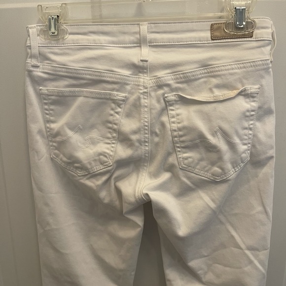 Ag Adriano Goldschmied Denim - Adriano Goldschmied 25 Prima Crop Cigarette‎ White Jeans Women's Stretch